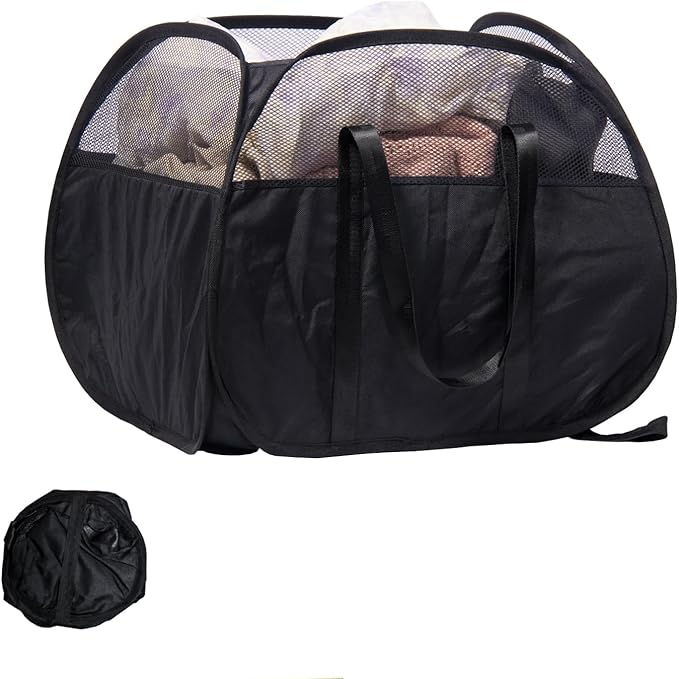 Collapsible Laundry Basket, 90L Foldable Pop Up Laundry Hamper by HEDONLEE