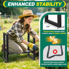Garden Kneeler and Seat - Heavy Duty Folding Garden Stool with Handles, Stable Kneeling Device Bench Chair Gardening Tools Gifts for Women Men Seniors Gardeners Outdoor Weeding Planting - Image 4