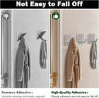Livabber Adhesive Towel Hooks, 304 Stainless Steel Self Sticky Wall Hooks - Image 4