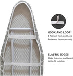 Ironing Board Cover and Pad Standard Size 15" x 54", 3 Pairs of Hook and Loop - Image 4