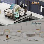 Iron Dish Drying Rack with Drainboard Dish Drainers - Image 5