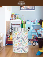 HUNRUNG Laundry Hamper, Large Canvas Fabric Lightweight Storage Basket Toy - Image 7