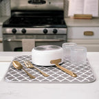 S&T INC. Dish Drying Mat, 16” x 18”, Absorbent Microfiber Kitchen Counter Mat - Image 4