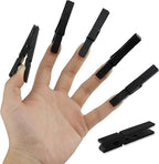 HEEHEE 24 PCS 2.83 Inch Black Wooden Clothespins Strong Spring Grip Durable by HEEHEE