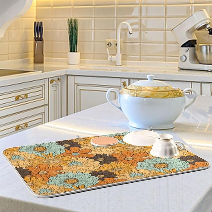 senya Super Absorbent Dish Drying Mat, Microfiber Fast-Drying Dish Mat - Image 6