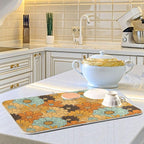 Super Absorbent Dish Drying Mat, Microfiber Fast-Drying Dish Mat, Kitchen Dish - Image 6