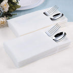 FOCUSLINE 100 Disposable Bathroom Napkins, Linen-Feel Paper Guest Towels - Image 4