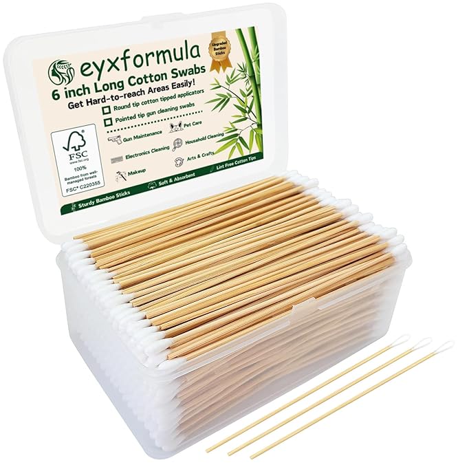Eyxformula 500 PCS 6 Inch Long Cotton Swabs by eyxformula