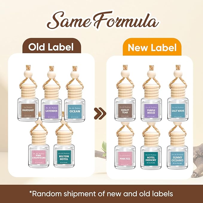 AROIC 12 Pack Car Air Freshener, Car Smell Air Freshener Diffuser Essential Oil - Image 3
