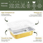 8.5" x 6.5" Heavy-Duty Aluminum Foil Pans - Image 3