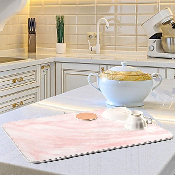 Super Absorbent Dish Drying Mat, Microfiber Fast-Drying Dish Mat, Kitchen Dish - Image 6