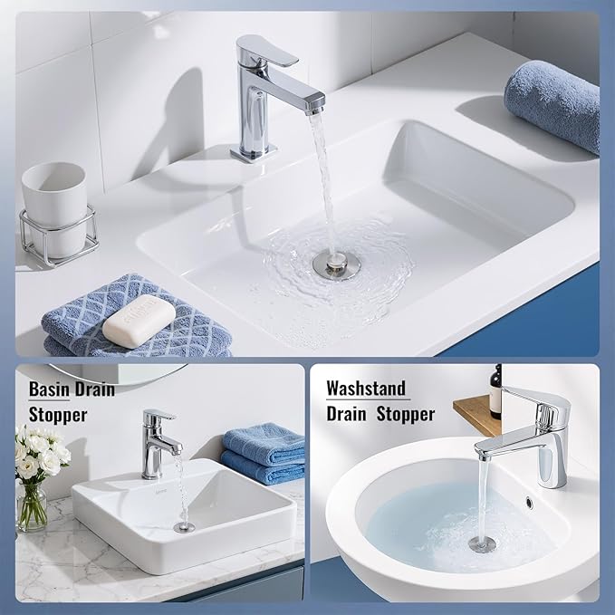 Bathroom Sink Stopper-All Metal Sink Stopper-Universal Fit 99% Bathroom Sink - Image 8