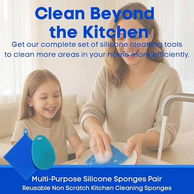 Silicone Dish Sponge Dish Scrubber - Image 2