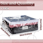 Hoolerry 6 Pieces Sweater Storage Bags Plastic Clear PVC Clothes Storage Bags - Image 2