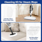 LOVECO 4 Pack Steam Mop Pads + 4 Microfiber Small Cloths Compatible - Image 2