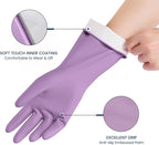Rubber Cleaning Gloves for Dishwashing, 4 Pairs Reusable Kitchen Gloves for - Image 2