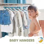 HOUSE DAY Velvet Baby Hangers for Closet, Kids Hangers Velvet 60 Pack, Non Slip - Image 2