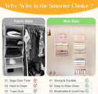 5 Tier Hanging Closet Organizer Separable Hanging Closet Shelves - Image 5