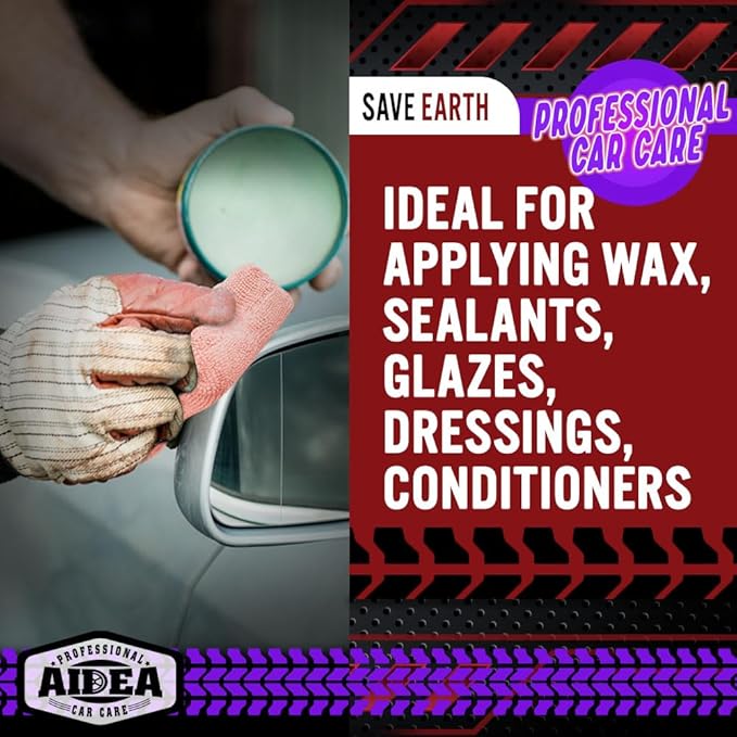 AIDEA Microfiber Applicator Pad-8Pack, Car Wash Sponge, Premium Microfiber - Image 2