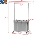 Simple Houseware 3 Bags Laundry Sorter - Image 2
