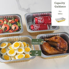 8" x 6" Heavy-Duty Aluminum Foil Pans - Image 2