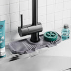 2 Pack Faucet Mat for Kitchen Sink，6° Slope Sink Splash Guard，Splash Guard for - Image 2