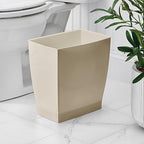 iDesign Small Plastic Bathroom Trash Can, Slim Rectangle Garbage Bin - Image 3
