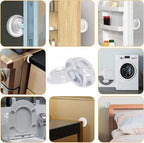 Door Stopper Wall Protector, Adhesive Bumper Protector, Reusable Rubber Door - Image 4