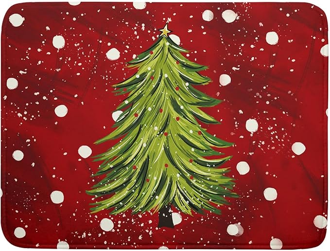Christmas Tree Dish Drying Mat 18 x 24 Inch by APORTT