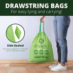 Simply Bio 13 Gallon Compostable Trash Bags Liners Drawstring, Heavy Duty Extra - Image 3