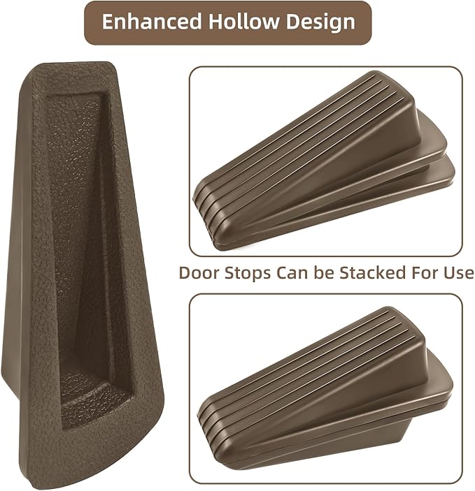 Door Stoppers for Bottom of Door on Floor, Premium Rubber Door Stopper Wedge - Image 4