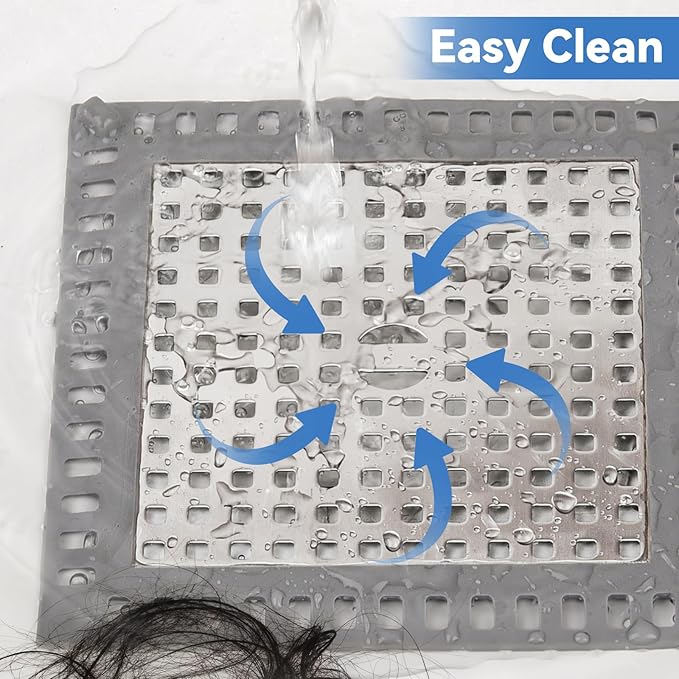 2Pcs Shower Drain Hair Catcher, 4.72" Shower Drain Cover, All-in-One Universal - Image 5