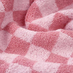 Jacquotha Soft Cotton Hand Towels in Pink Checkered - Image 4