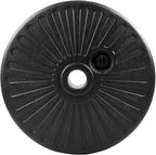 50LBS Round Umbrella Base Water Filled with Steel Umbrella Holder, Heavy Duty Fillable Umbrella Base Stand for Outdoor, Patio, Lawn, Garden (Black) (Stripes) - Image 2