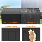 230 Gallon Resin Deck Box, Lockable Patio Outdoor Storage Box for Furniture, Garden Tools and Tools Storage, Waterproof Outside Storage Boxes - Black - Image 5