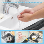 Silicone Faucet Splash Guard 4" x 20", Faucet Water Catcher Mat, Longer - Image 6