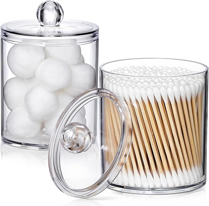 2 Pack Acrylic Qtip Holder Dispenser - Image 9