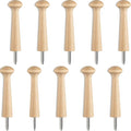 10 Pieces Wooden Shaker Peg Screw-on Pegs 3.62 Inch Long Unfinished Wood Shaker by Jetec