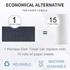 Homaxy 100% Cotton Terry Kitchen Towels, Checkered Designed, Soft and Super - Image 7