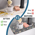 Ceramic Texture Kitchen Sink Splash Guard Faucet Mat Kitchen Tiles Super - Image 6