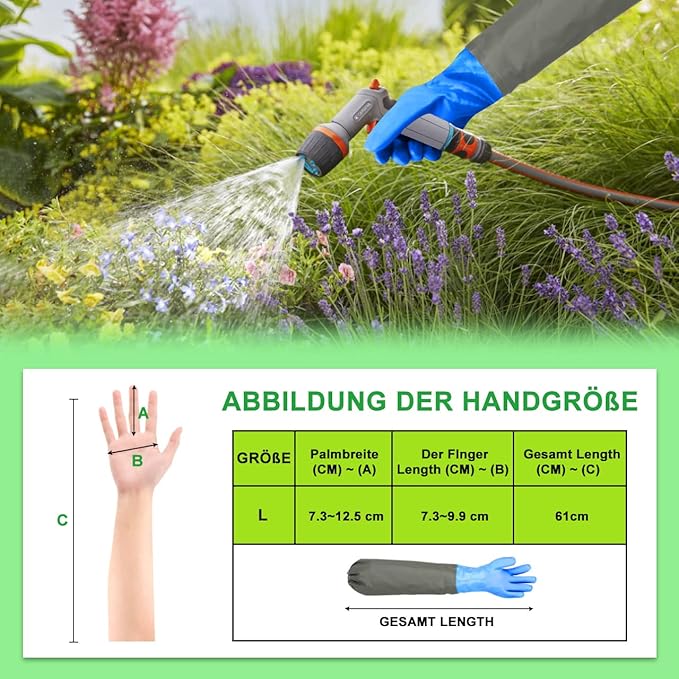 Chemical Resistant Nitrile Gloves Long Rubber Gloves Heavy Duty Long Gloves - Image 5