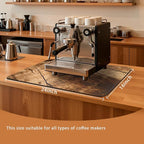 Coffee Mat 24x16 Inch, Wood Grain Cracks Design, Absorbent Hide Stain Rubber - Image 2