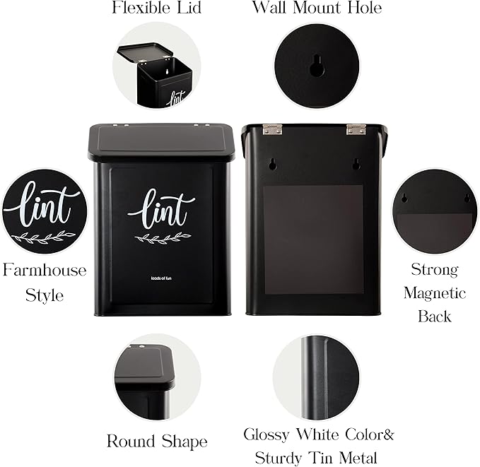 PERFNIQUE Magnetic Lint Bin for Laundry Room - Image 3