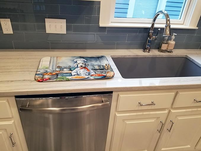 Caroline's Treasures DAC6199DDM Bedlington Terrier The Chef Dish Drying Mat - Image 3