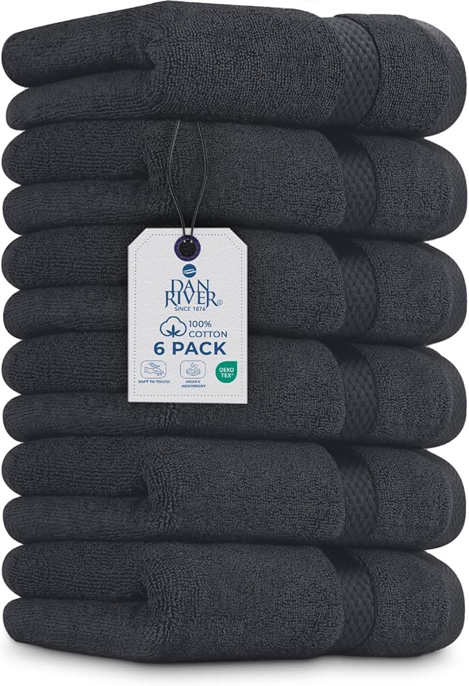 DAN RIVER 6-Pack Premium Hand Towels by DanRiver