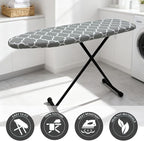Ironing Board Cover and Pad, Sewn-in Thick Feltpads, Elastic Edge, Fits - Image 7