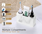 Luxspire Toothbrush Holder, 3 Slots Electric Toothbrush and Toothpaste Holder - Image 2