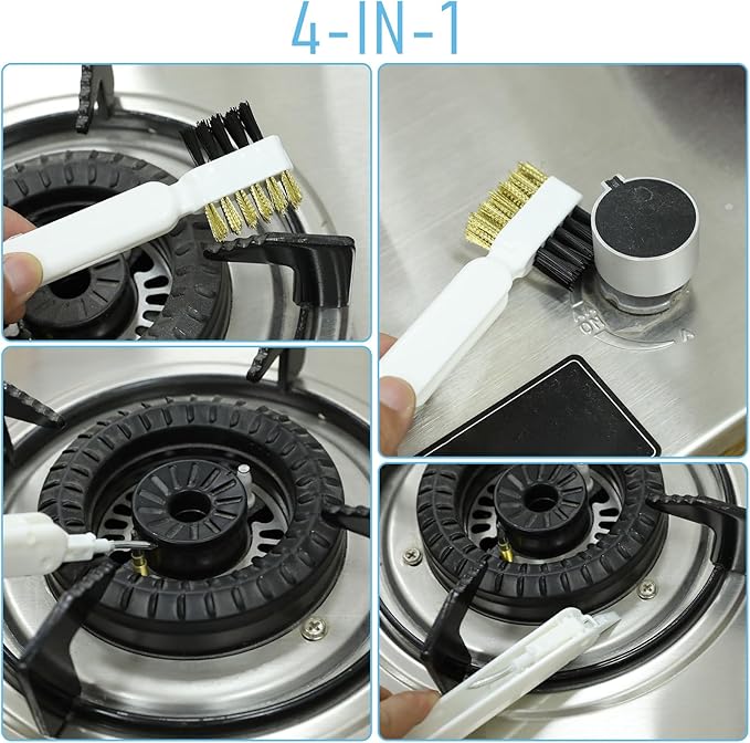 Kitchen Cleaning Scrub Brush Deep Gas Stove Brass Wire Brush - Image 5