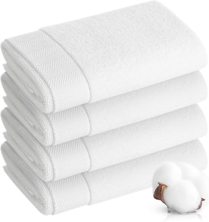 Hand Towel - 100% Cotton White Towels by Unknown