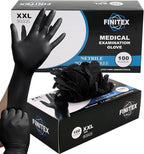 FINITEX Black Nitrile Disposable Medical Exam Gloves - Image 7